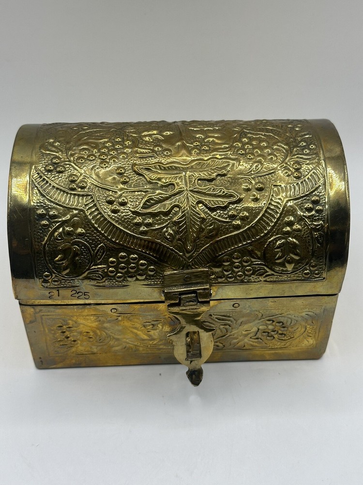 Vintage brass ornate chest