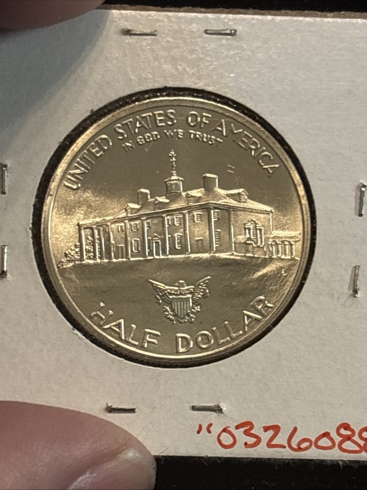 1982-d George Washington Silver Half Dollar Uncirculated “0326088” 50C