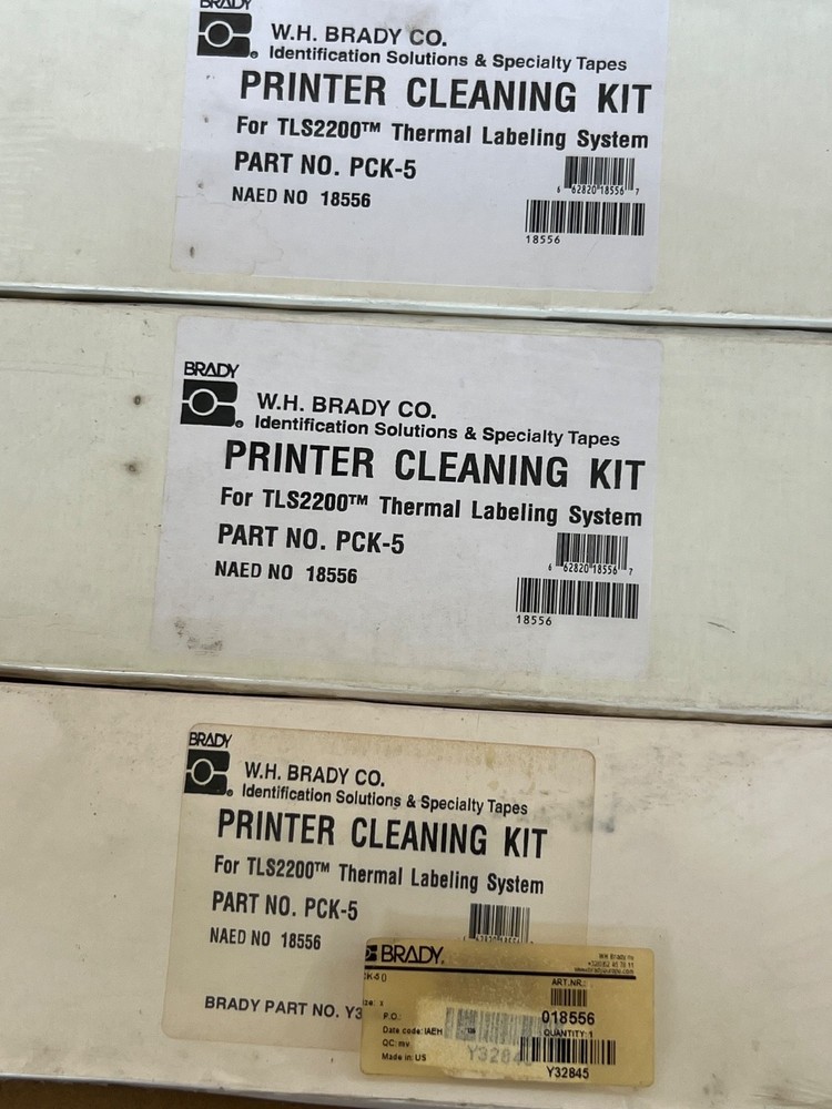 (Lot 3 Pcs) Brady PCK-5 Printer Cleaning Kit