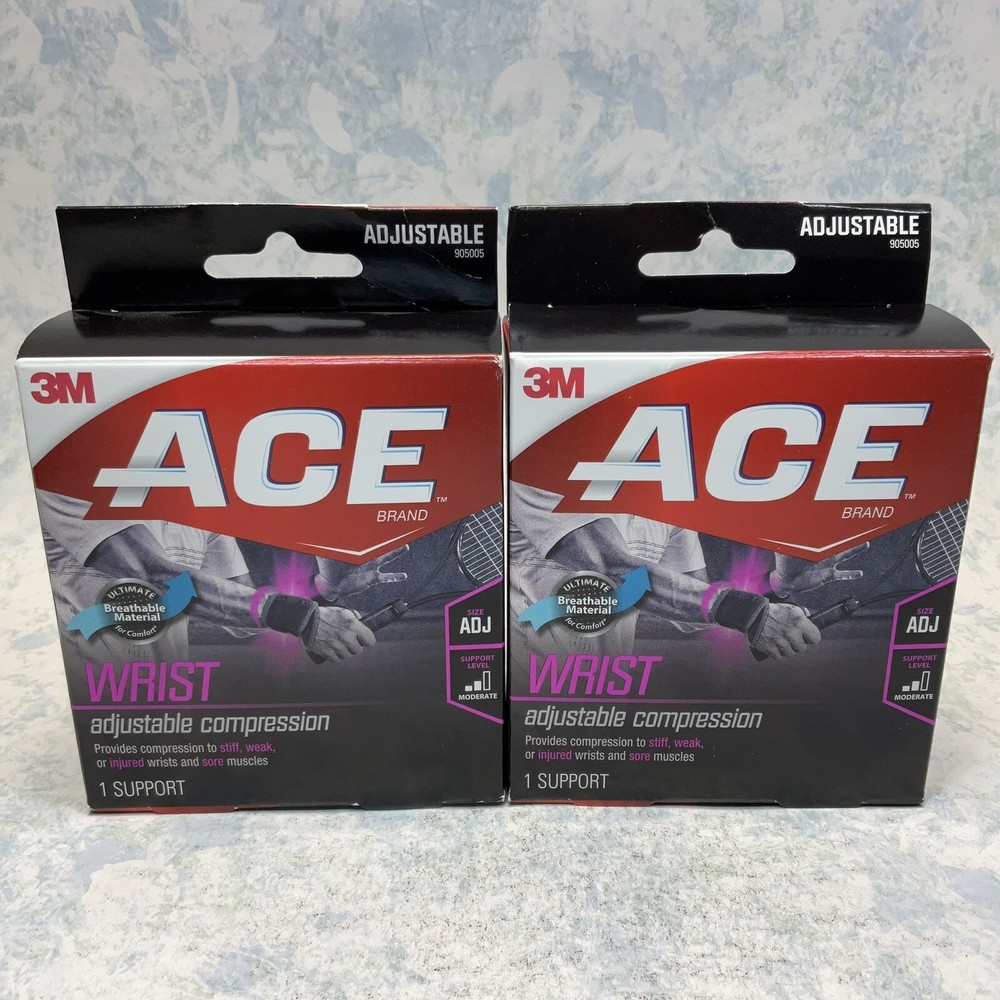 ACE Adjustable Compression Wrist Support Odor Resistant - Lot of 2