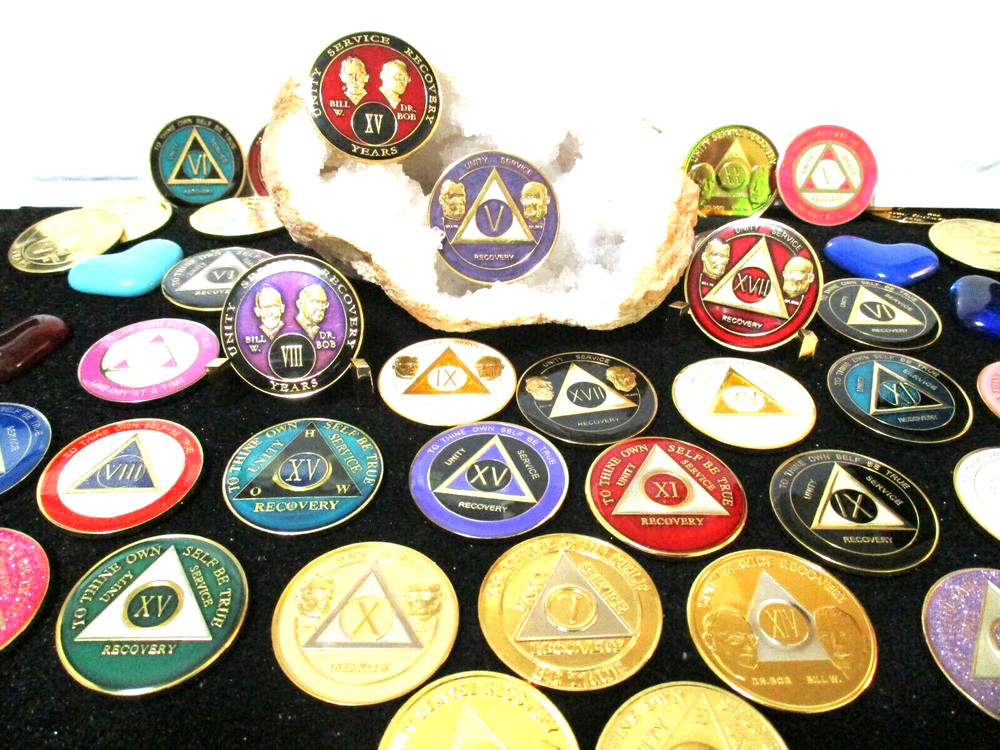 Coin Brass Chip All 12 Step Programs Medallion Surrender / Serenity