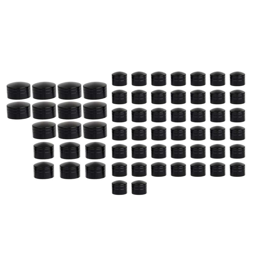 Black CNC Engine Bolt Covers Cap Kit For Harley Road Electra Glide FLHT FLHTCU