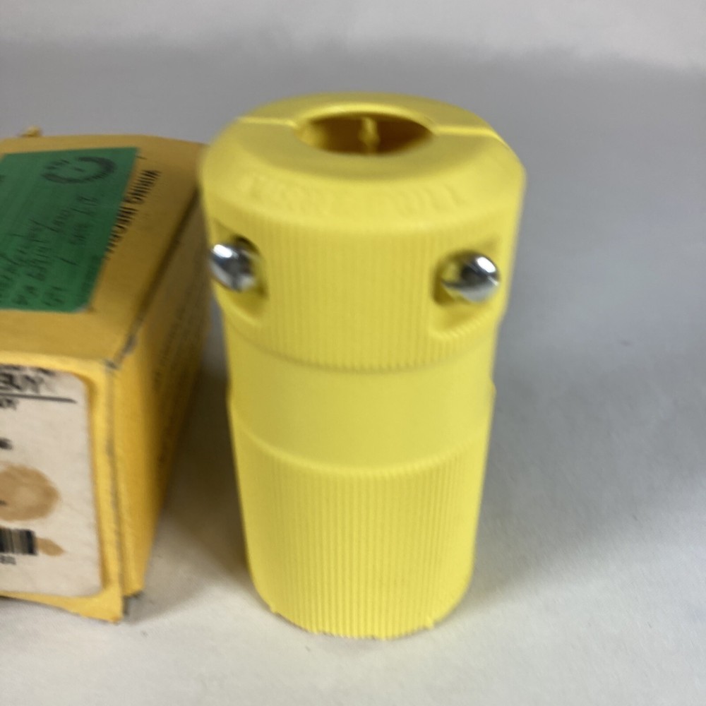 HUBBELL HBL2613VY Locking Connector, Yellow, 2 Poles, Phase 1