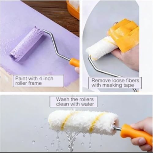 35-Piece Microfiber Paint Roller Kit, Includes 21 Pack 4 Inch & 12 Pack 6 Inch