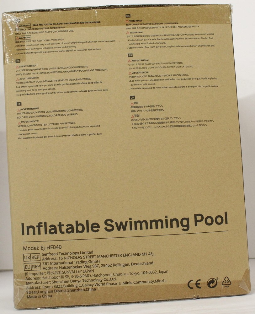 Evajoy Inflatable Swimming Pool