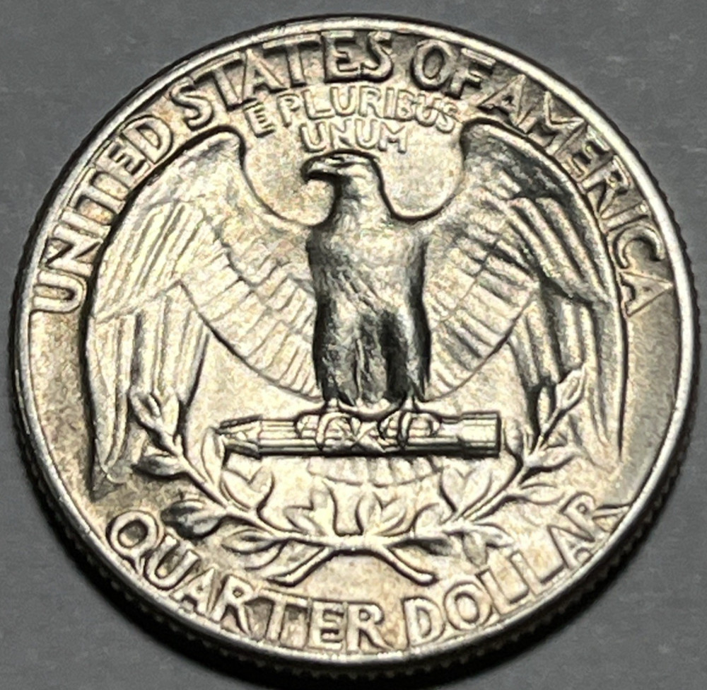 1953 Washington Silver Quarter Errors Die Cracks Reverse Uncirculated