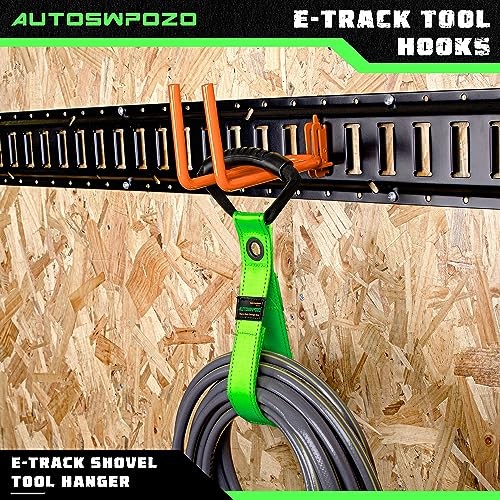 4-Pack E-Track Heavy Duty Shovel/Tool Hanger, E Track Hooks for Tools, 4 Pack