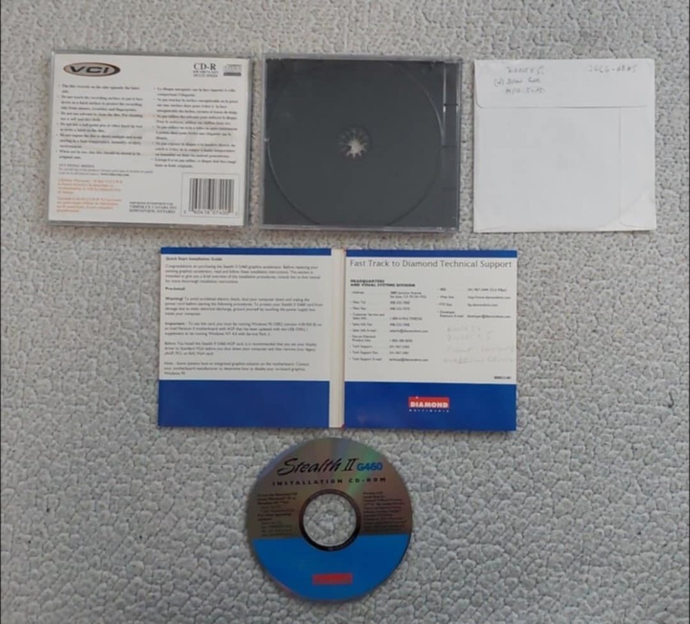 Vintage Graphics Card Driver CD-ROM's - 3D PROPHET, DIAMOND STEALTH II, VIPER...