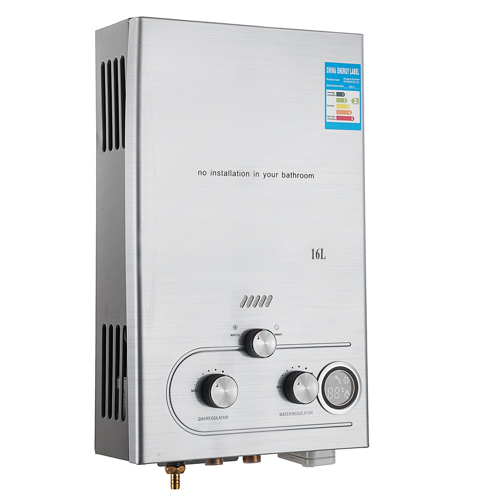 16L/4.2GPM Tankless Water Heater Natural Gas Water Boiler On-Demand with Shower