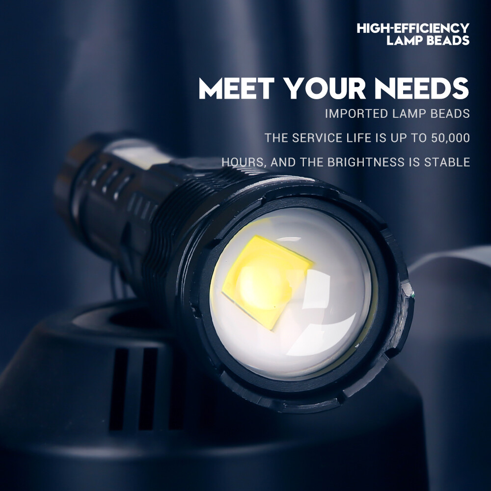 1000000 Lumens Rechargeable Super Bright LED Tactical Flashlight LED Work Light