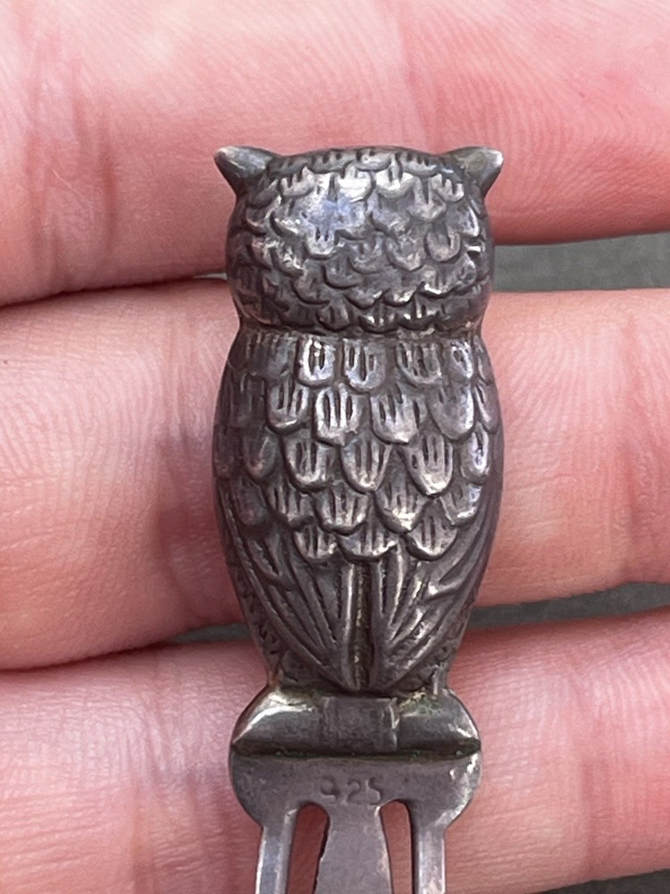 Vintage Owl Silver Bookmark
