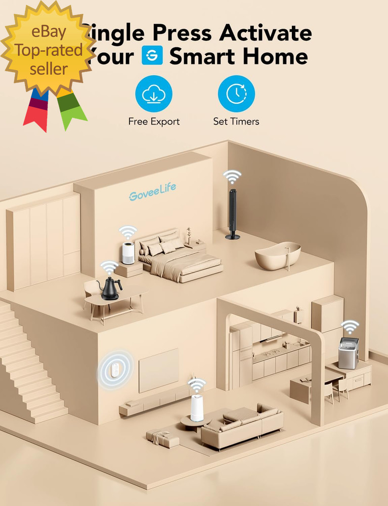 Wireless Mini Smart 6 Button Sensor Group Control Multiple Devices Versatile