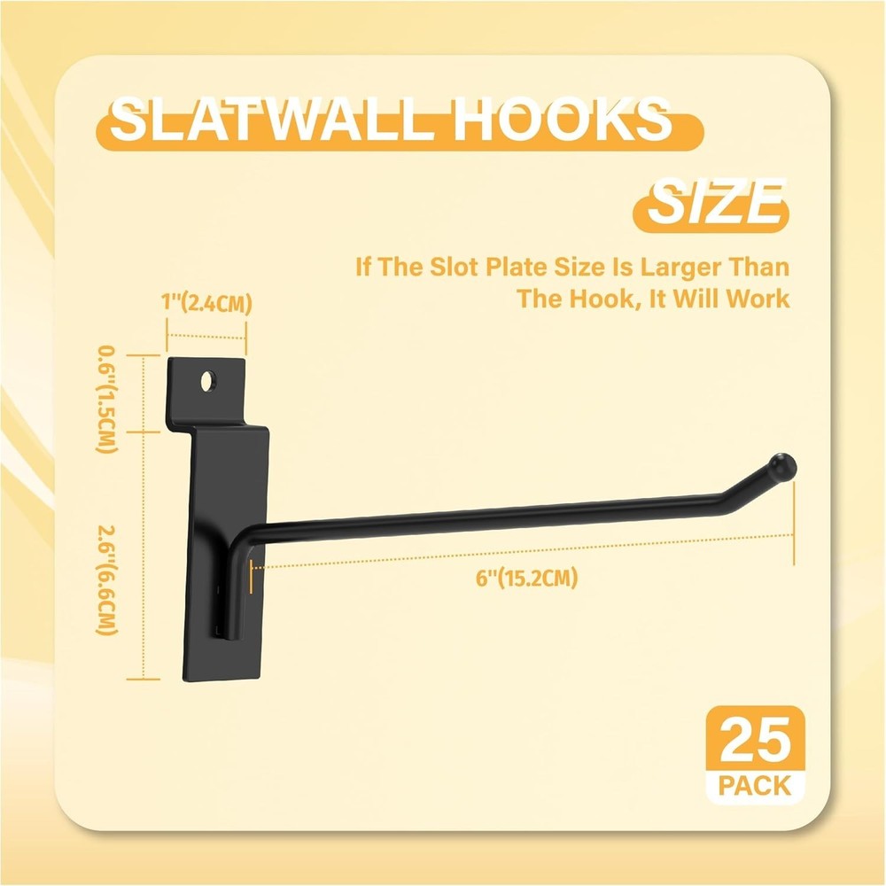 Industrial Black Slatwall Accessories