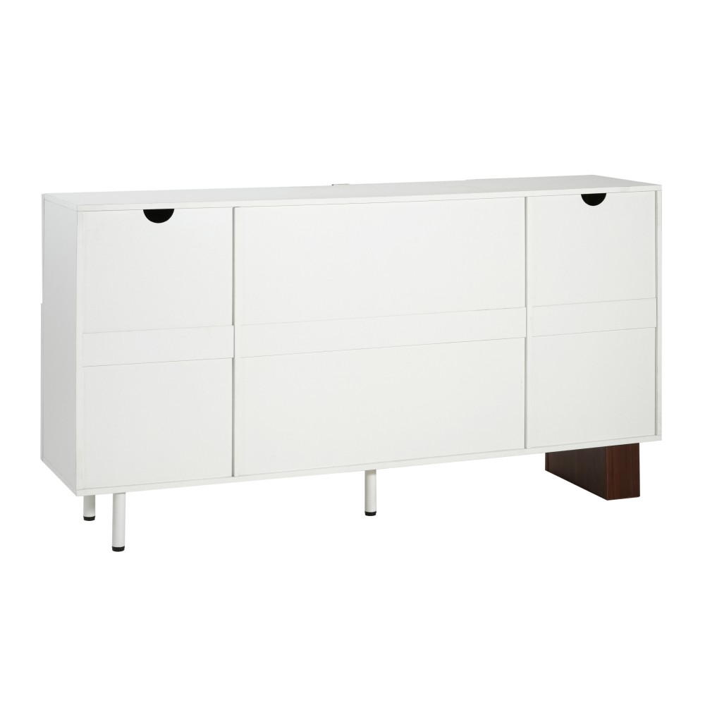 62.99'' Modern Sideboard Buffet Cabinet with 4 Doors Adjustable Shelves Storage