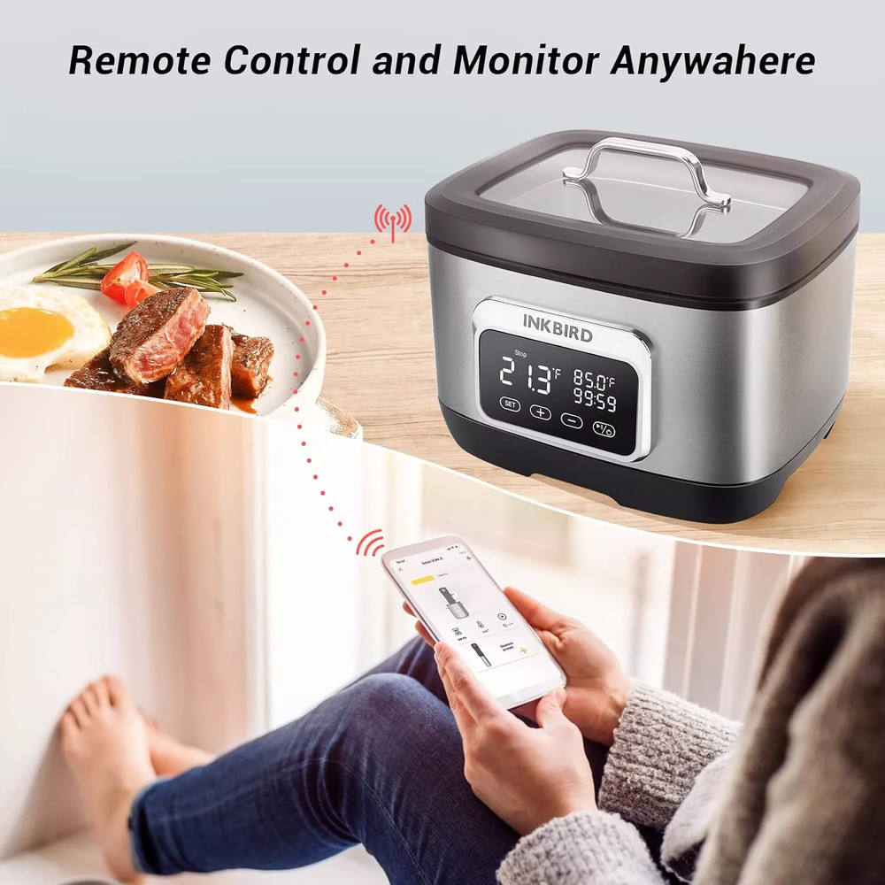 INKBIRD Sous Vide Precise Cooker Suveed Cooking Machine 8L Capacity Timer Alarm