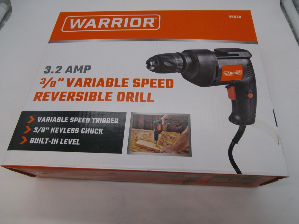NEW "WARRIOR" Brand 3/8 Variable Speed Reversable Drill 110V