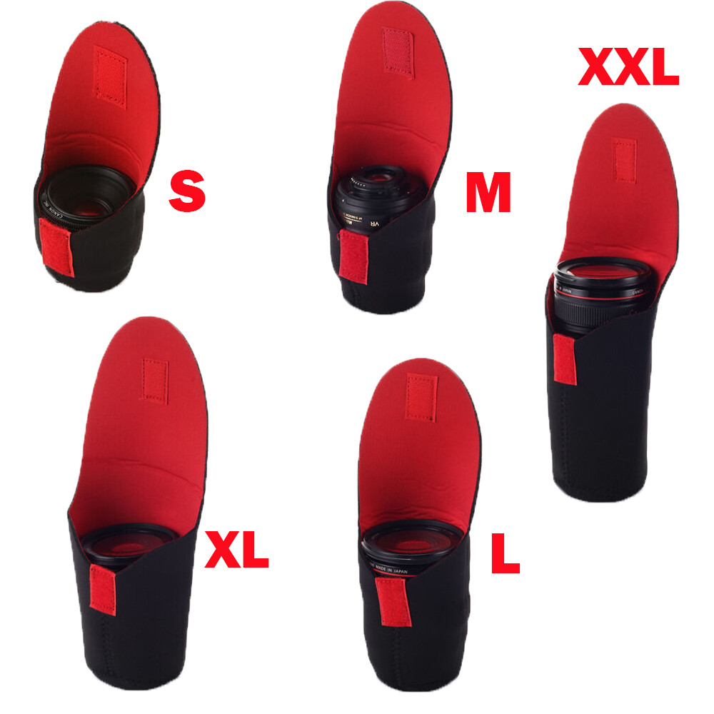 5 Sizes Neoprene DSLR Camera Lens Soft Protector Pouch Bag Case Set 10 Pcs