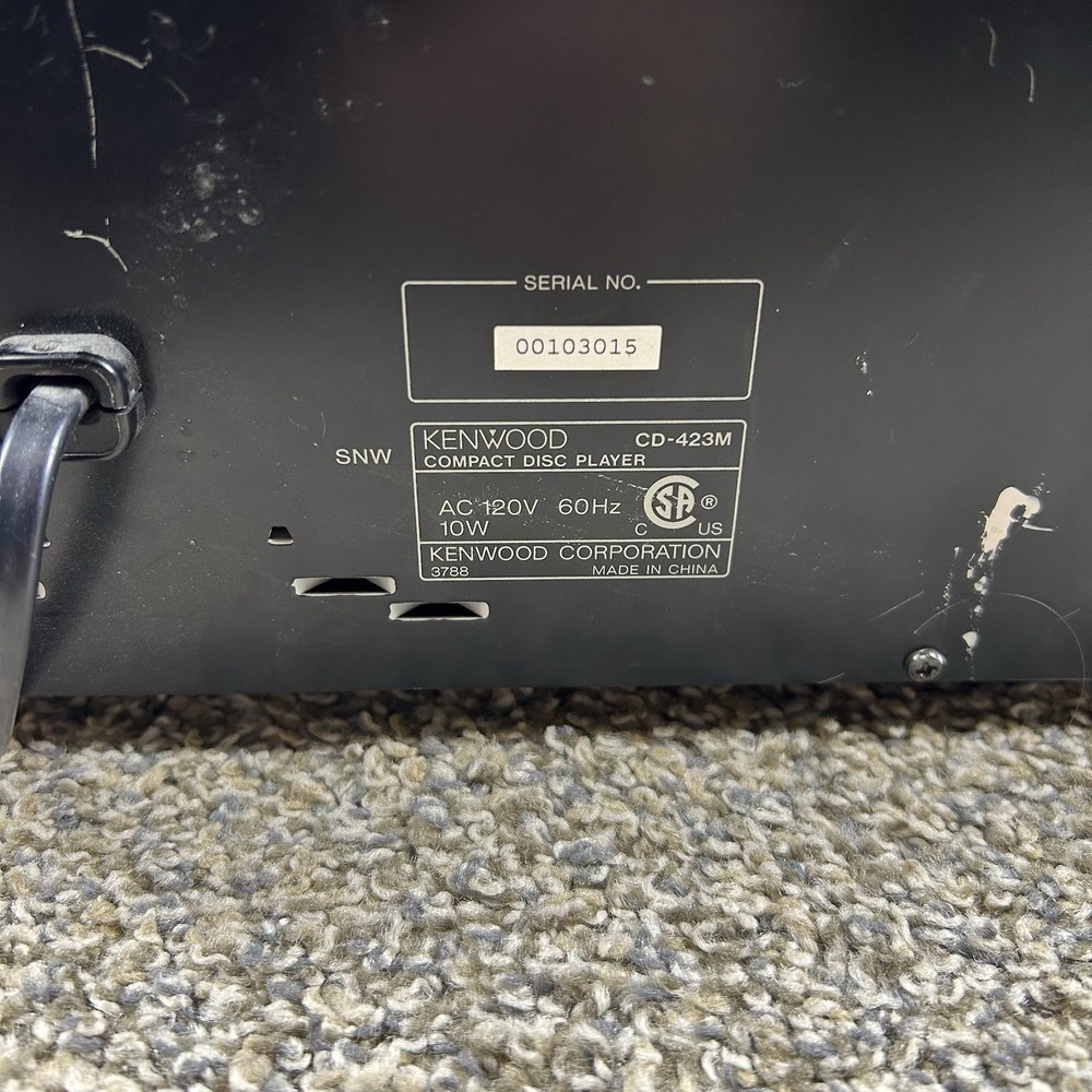 Kenwood CD-423M Multiple Compact Disc Player - No Remote