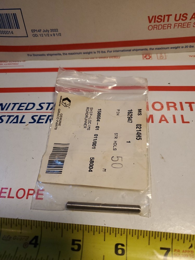 GRACO 162947 PIN REPLACEMENT PART NEW, U5