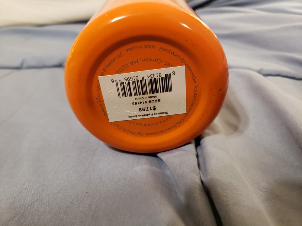 Dunkin Donuts 24oz Orange hydration bottle NO Carabiner