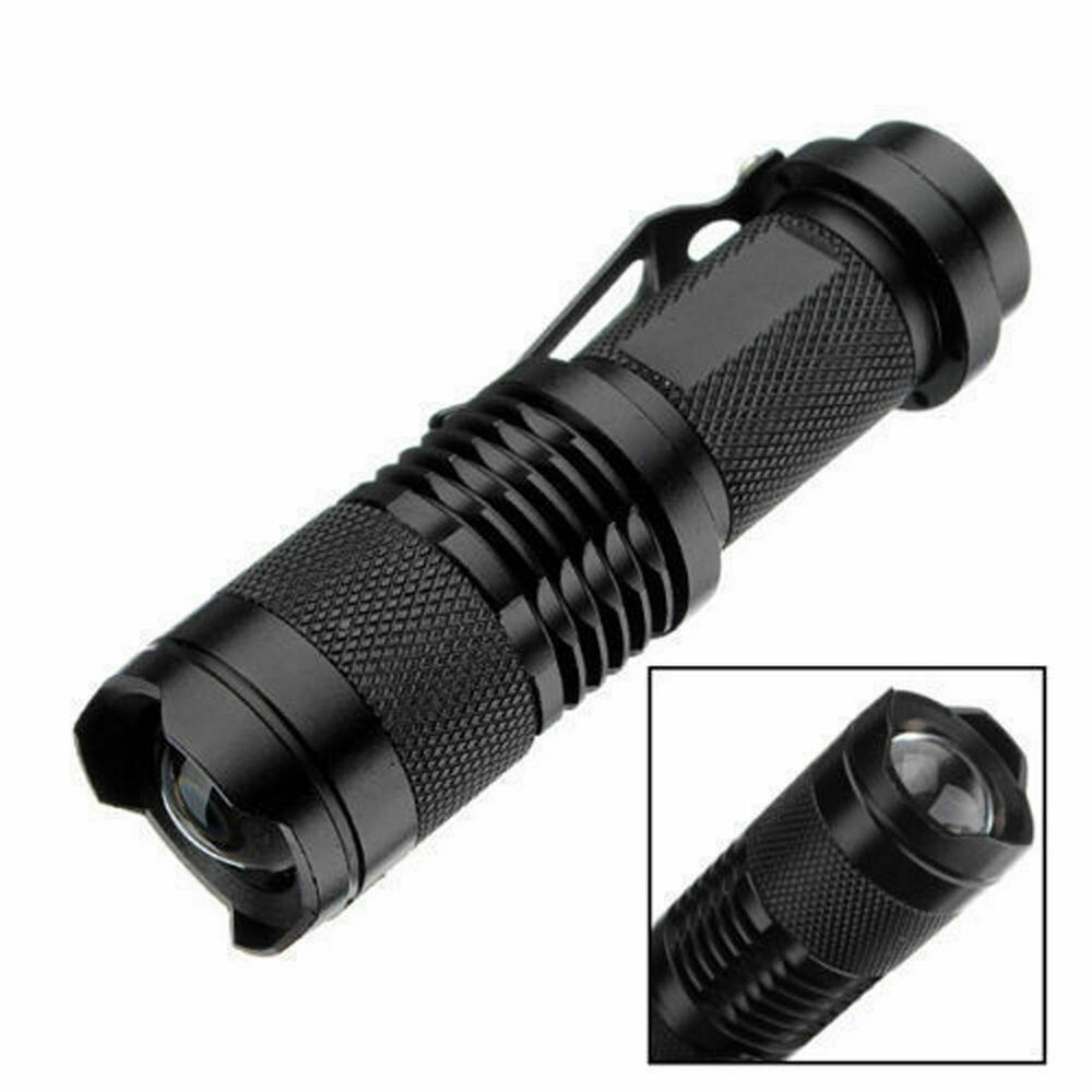 6PCS Mini LED Flashlight Torch Adjustable Focus Zoom Light Lamp