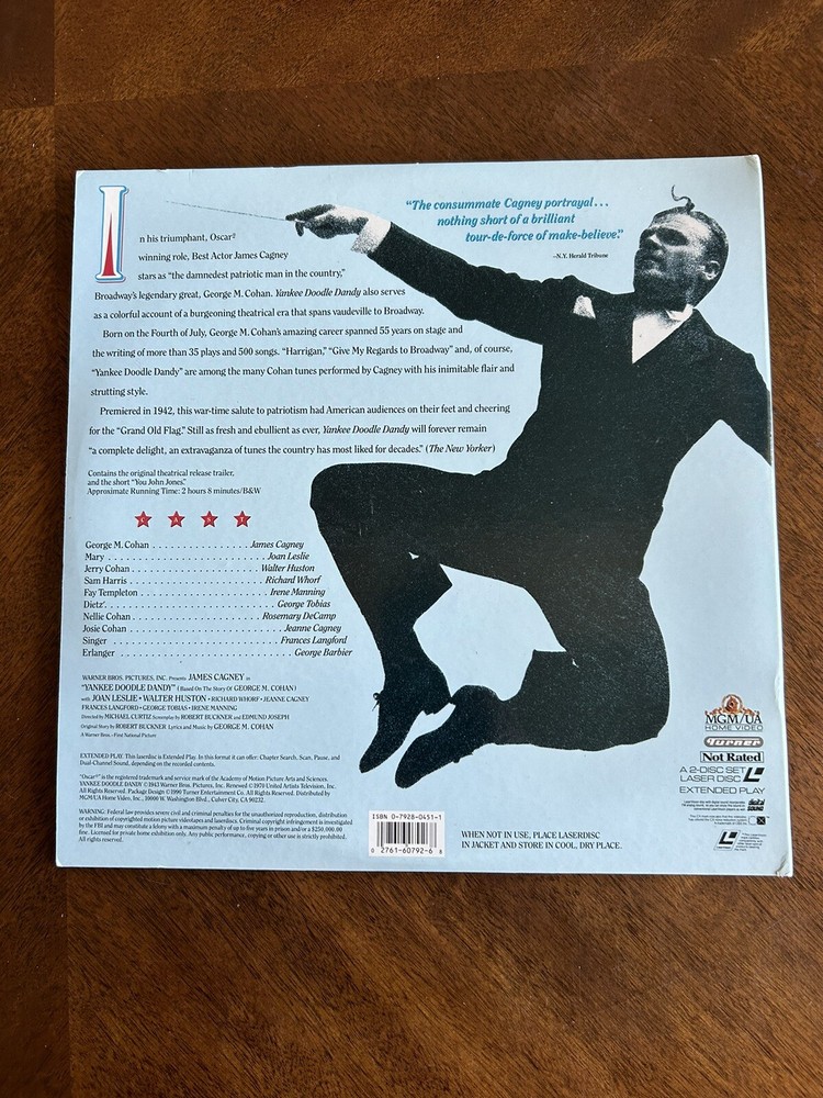 James Cagney - Yankee Doodle Dandy - Laserdisc LD
