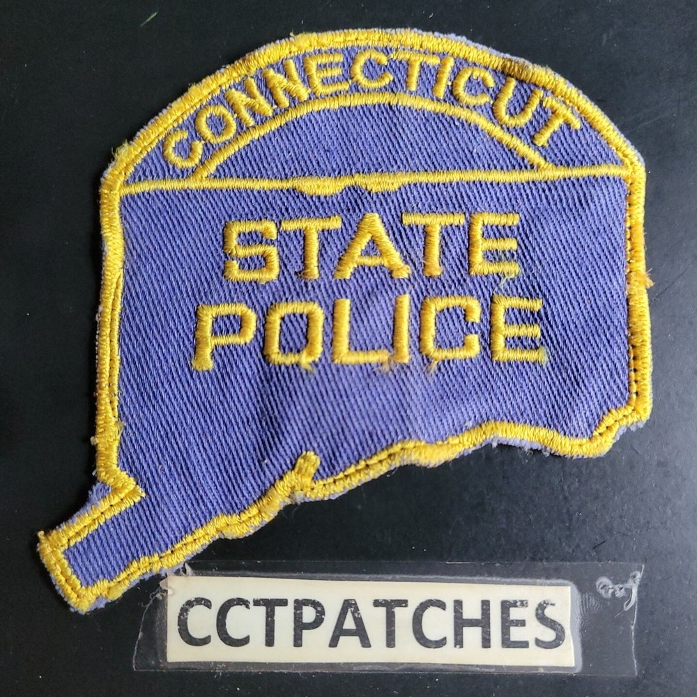 CONNECTICUT STATE POLICE SHAPED SHOULDER PATCH CT