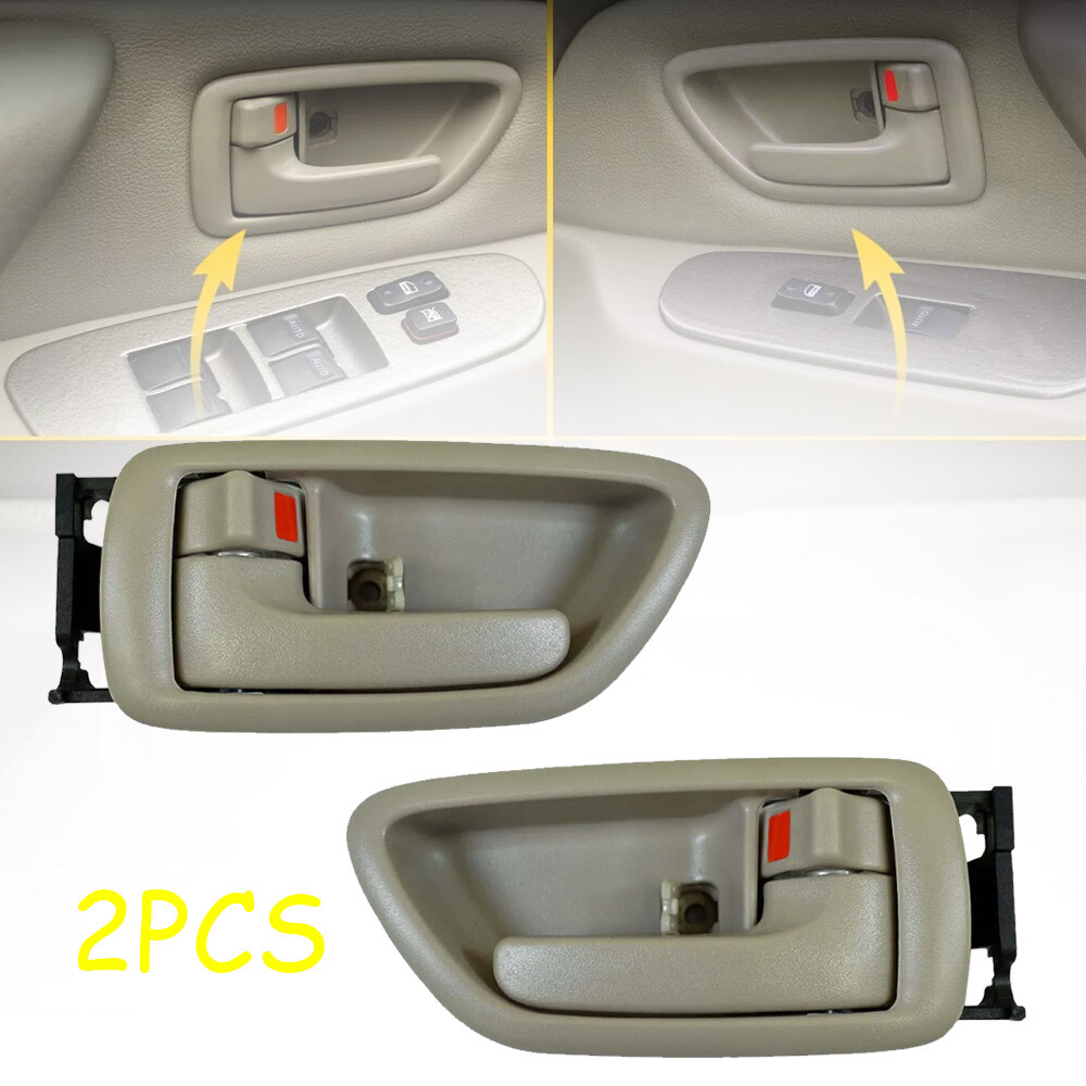 2pcs Inside Interior Door Handle Front + Rear Set for Toyota Sequoia 2001-2007