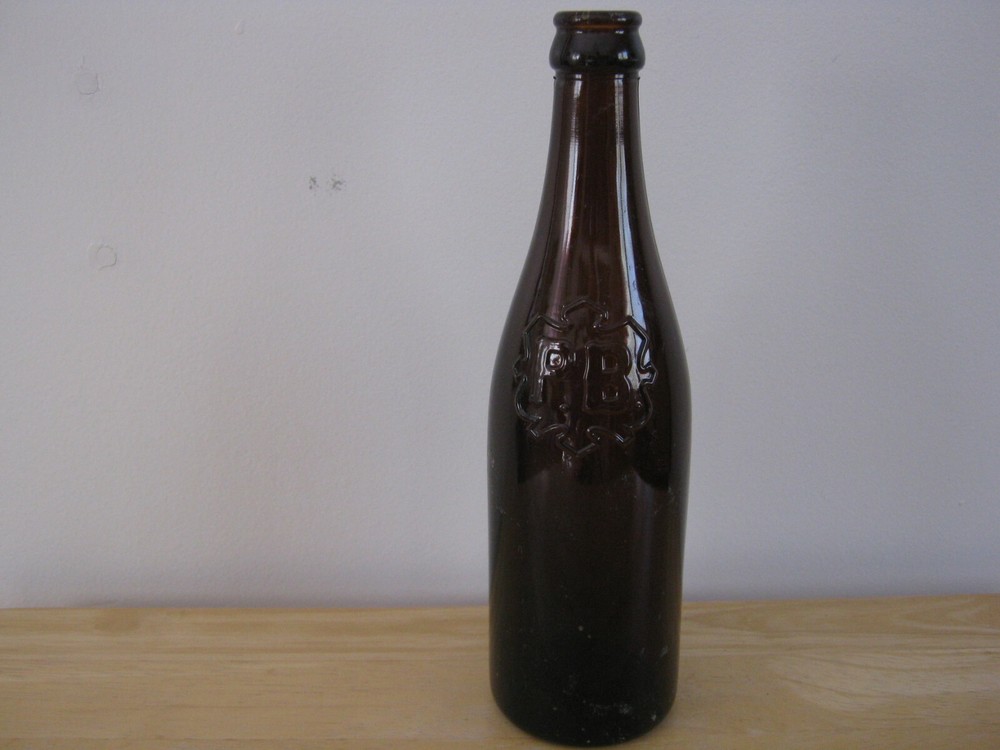 Amber PB Bunker Hill Breweries Beer Bottle machine made