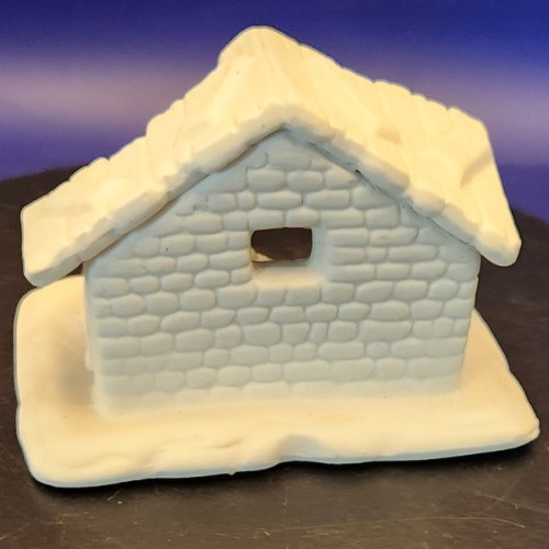 Mini Ceramic 4" Bisque NativityManger Scene