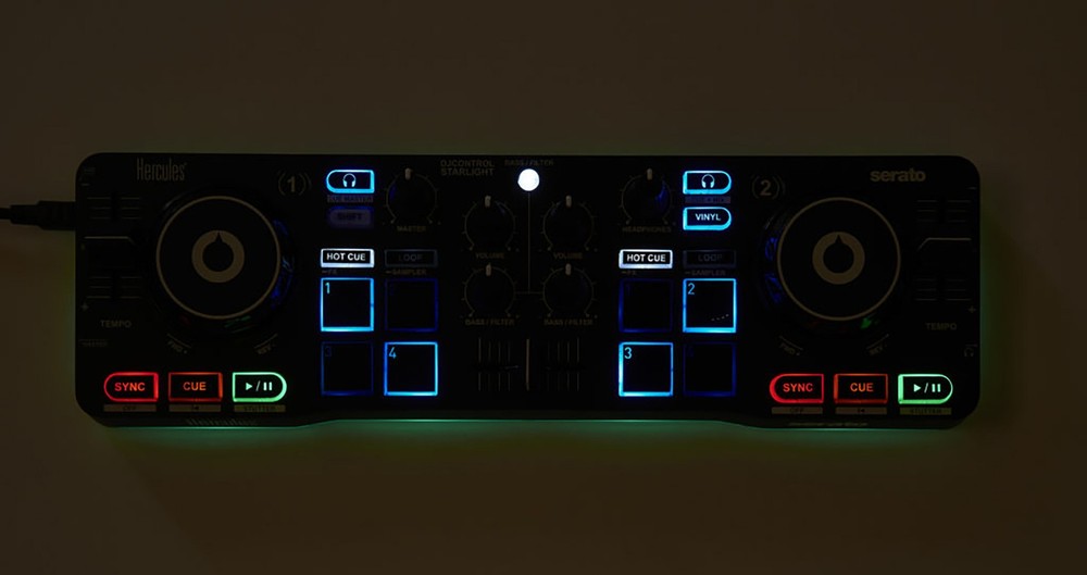 Hercules DJControl Starlight Ultra Portable Compact DJ Controller
