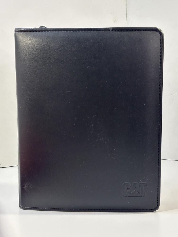 Caterpillar CAT Professional Leather Folio Binder - Zippered