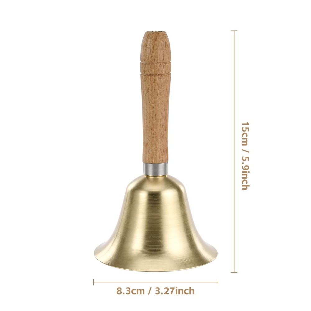 Super Loud Hand Bell - Solid Brass Call Bell for Elderly at Home, Wedding ...