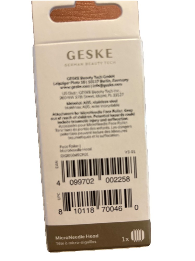 Geske Face Roller Attachment Micro-Needle Head New!