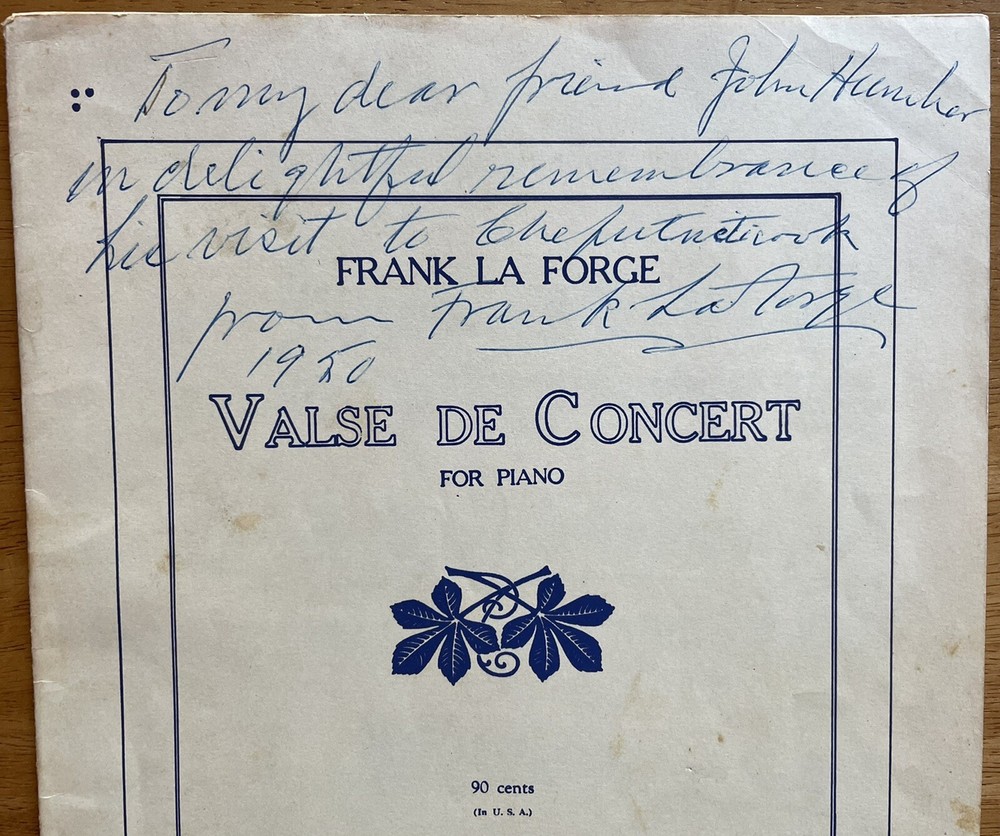 Composer & Pianist Frank LaForge Autographed Sheet Music