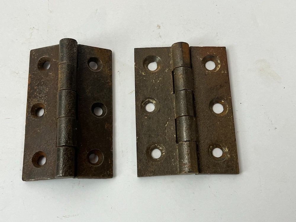 Set 2 Black Door window Shutter Hinges Right Left 2 x 3"