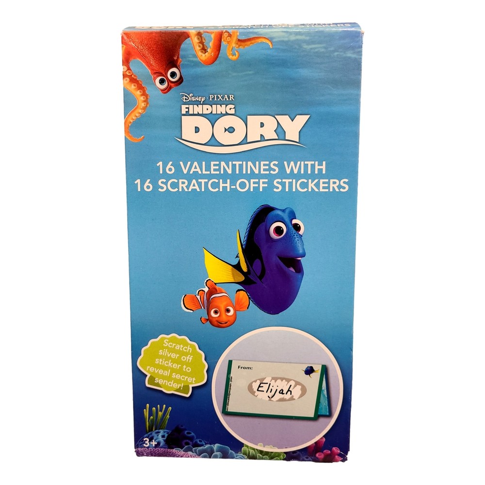 Finding Dory 32 Valentines with 32 Scratch Off Secret Sender Stickers (2 Pack