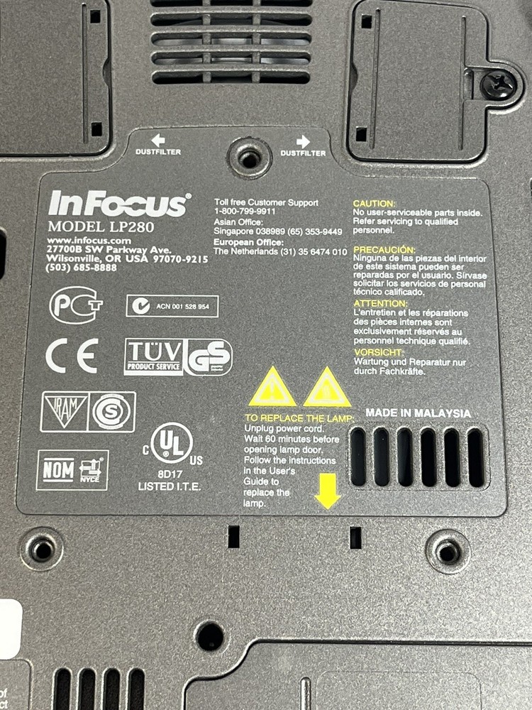 INFOCUS LP280 Digital Projector LCD Office Presentation Unit