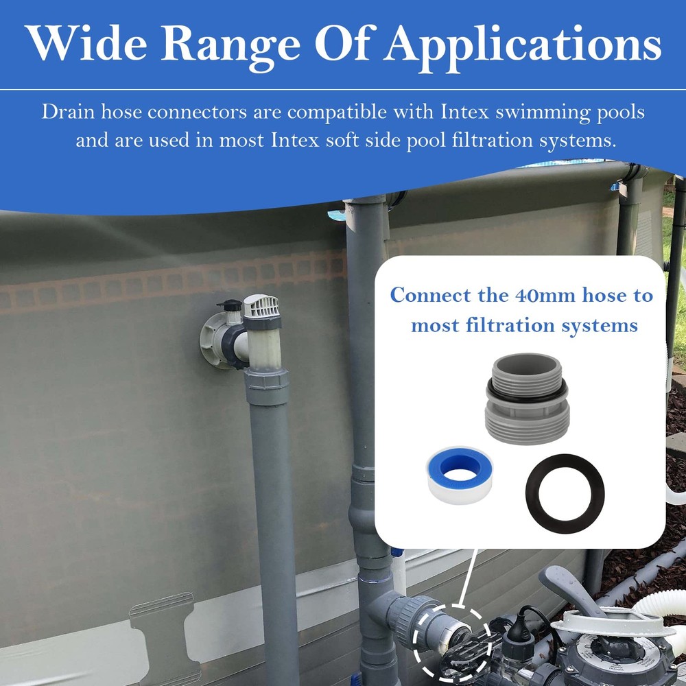 PalpitateC 4560 Pool Hose Conversion Kit Compatible with Intex 2 Pack, 1 set