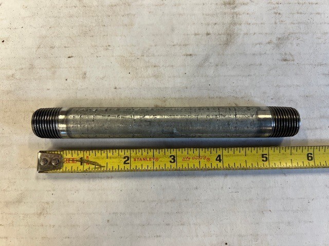 PIPE NIPPLE Galvanized 3/8" Schedule 40 x 5-1/2" Long Thread Both End (TBE)
