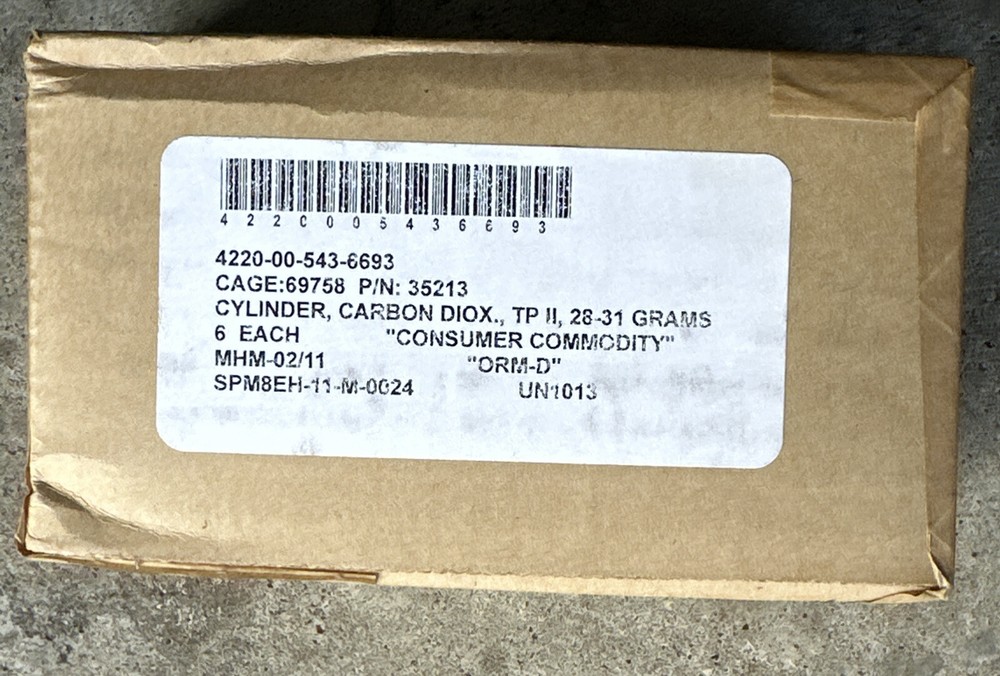 CO2 Threaded Inflator Cartridge 28-31 Grams