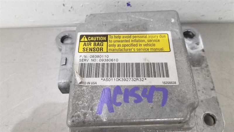 2000 CHEVY CAMARO SRS CONTROL MODULE 16208838