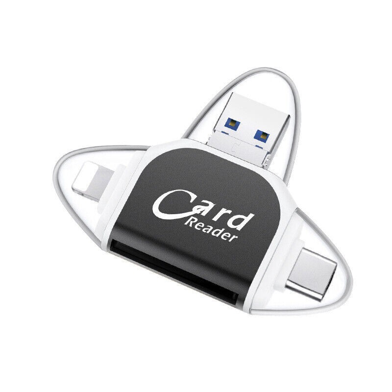 Portable Memory Card Reader Multi-Port 4 in1 Universal Card Reader