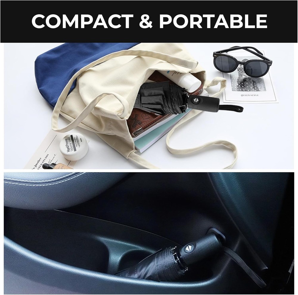 LLanxiry Compact Travel Umbrella, Automatic Open/Close Windproof High clouds