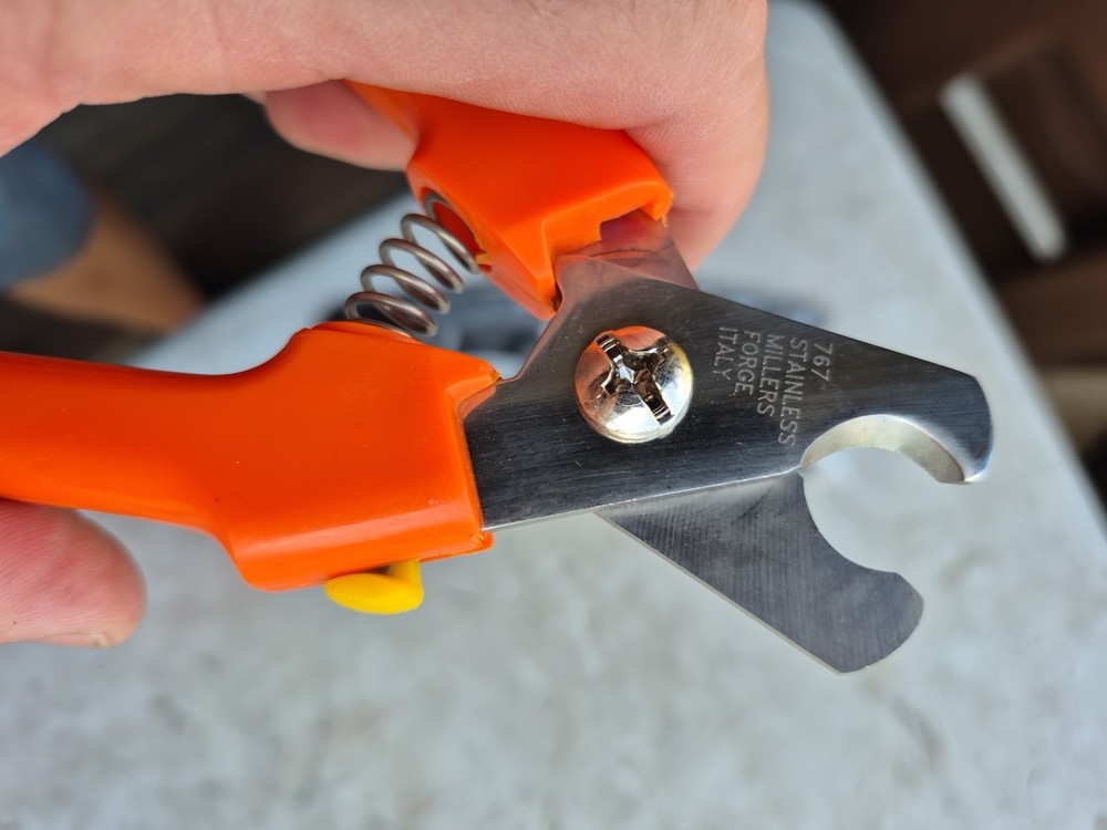 Millers Forge Large Dog Nail Clipper, (767C) Orange Handle