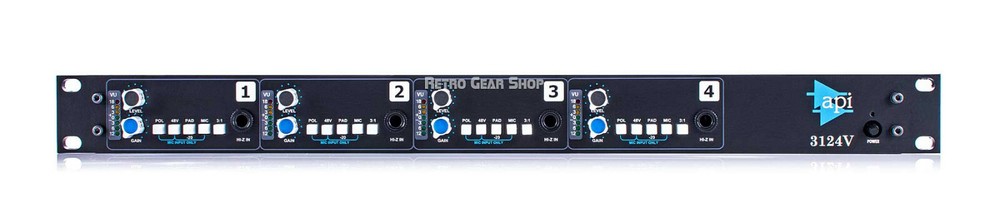 API 3124V Discrete 4-Channel Microphone Line Preamp Api