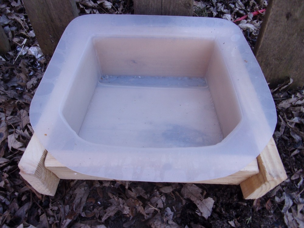 Retaining wall brick concrete mold 1/8th" poly plastic 11" x 8" x 4"
