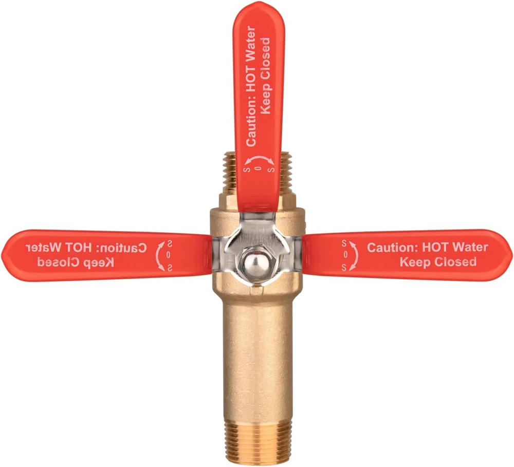 HMP012 Full Port Water Heater Straight Drain Valve LF Compliant Brass 3/4" MNPT