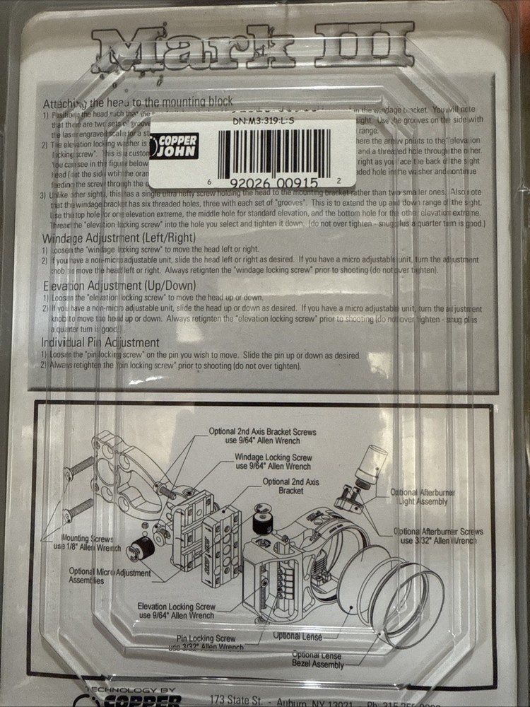 Dead Nuts Mark III 3 Pin Archery Sight