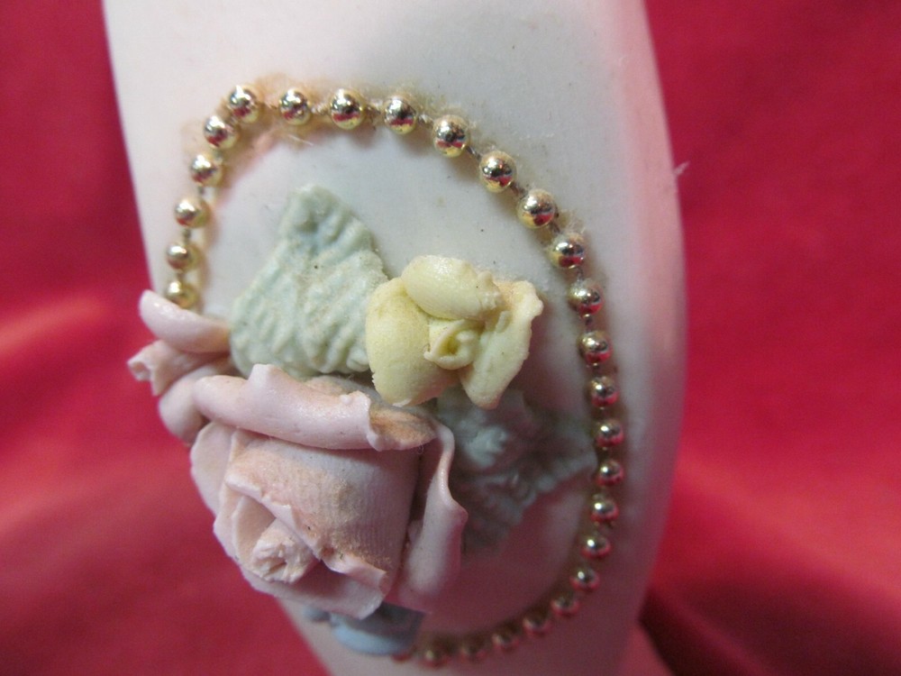 5 1/2" CAPODIMONTE BISQUE VASE